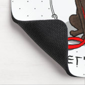 Let's Go! Walk Curly-Coated Retriever Dog (liver) Mousepad (Ecke)