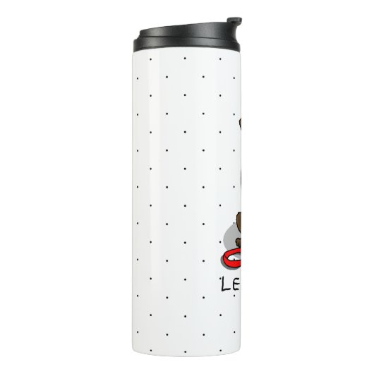 Let's Go! Walk Flat-Coated Retriever Dog (liver) Thermosbecher (Nach links gedreht)