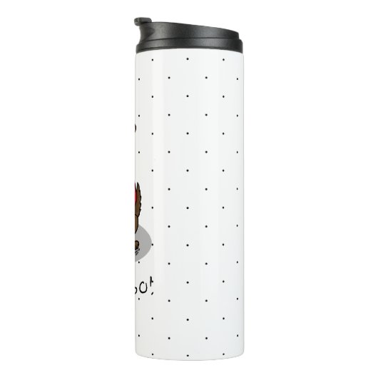 Let's Go! Walk Flat-Coated Retriever Dog (liver) Thermosbecher (Nach rechts gedreht)