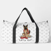 Let's Go! Walk German Shepherd Dog (black tan) Duffle Bag (Vorderseite)