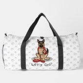 Let's Go! Walk German Shepherd Dog (black tan) Duffle Bag (Rückseite)