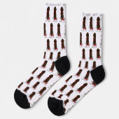 Let's Go! Walk Irish Water Spaniel Dog (liver 1) Socken (Linkes Detail)
