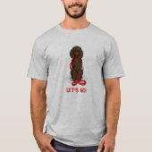 Let's Go! Walk Irish Water Spaniel Dog (liver 1) T-Shirt (Vorderseite)