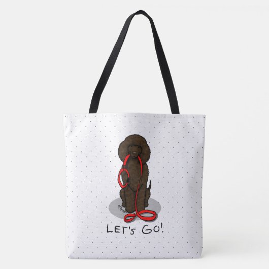 Let's Go! Walk Irish Water Spaniel Dog (liver 1) Tasche (Vorderseite)