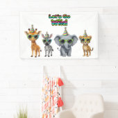 Let's Go Wild, Jungle Animals in Sunglasses Banner (Insitu)