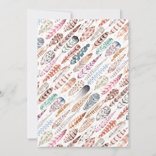 "Let's Gobble Gobble" Moderner Boho-Erntedank Einladung (Rückseite)