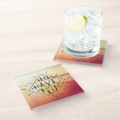 Lets haben Spaß Glasuntersetzer (Schrägansicht)