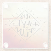 Lets haben Spaß Glasuntersetzer (Rückseite)