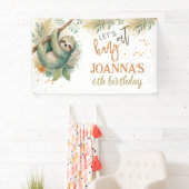Let's hang out sloth kids birthday banner (Insitu)