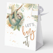 Let's hang out sloth kids birthday geschenkschachtel (Rückseite)
