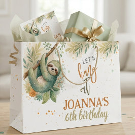 Let's hang out sloth kids birthday große geschenktüte