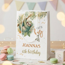 Let's hang out sloth kids birthday mittlere geschenktüte