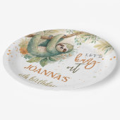 Let's hang out sloth kids birthday pappteller (Schrägansicht)