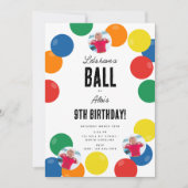 Let's Have a Ball Kids Birthday Party Theme Einladung (Vorderseite)
