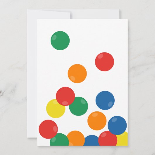 Let's Have a Ball Kids Birthday Party Theme Einladung (Rückseite)