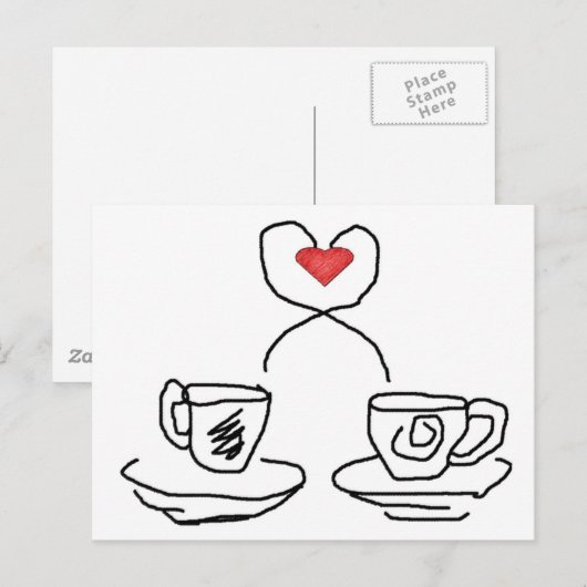 Let's have a cup of. postkarte (Vorne/Hinten)