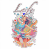 Let's Have Fun,Life a Roller Coaster Aufkleber (Vorderseite)