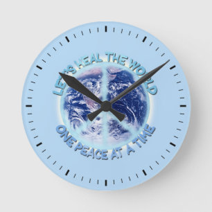 Let's heal the World. Runde Wanduhr