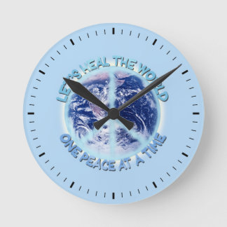 Let's heal the World. Runde Wanduhr