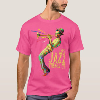 Let's Jazz Things Up Retro Jazz Music Marching Ban T-Shirt