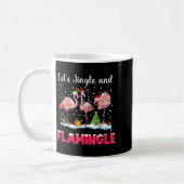 Let's Jingle And Flamingle Funny Flamingo Christma Kaffeetasse (Links)