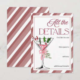 Let's Jingle and Mingle Holiday Party Details Begleitkarte