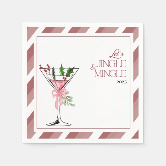 Let's Jingle and Mingle Holiday Party  Serviette (Vorderseite)