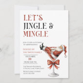 Let's Jingle and Mingle, Santa christmas Party Einladung (Vorderseite)