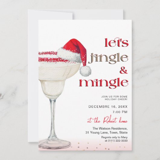 Let's jingle & mingle Holiday party Einladung (Vorderseite)