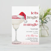 Let's jingle & mingle Holiday party Einladung (Stehend Vorderseite)