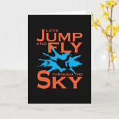 Lets Jump And Fly Skydiver Skydiving Karte (Gelbe Blume)