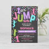 Let's Jump and Play Birthday Invitation Einladung (Stehend Vorderseite)