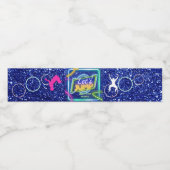 Let's Jump Party Bounce Neon Trampoline Park Wasserflaschenetikett (Einzelnes Label)