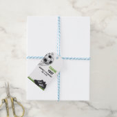 Let's Kick up the fun!, Cute Soccer Birthday Geschenkanhänger (Mit Garn)