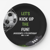 Let's Kick up the fun!, Fun Soccer Birthday Pappteller (Vorderseite)