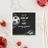 Let's Kick up the fun!, Fun Soccer Birthday Serviette (Beispiel)