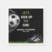Let's Kick up the fun!, Fun Soccer Birthday Serviette (Vorderseite)