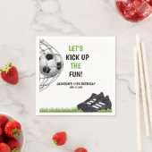 Let's Kick up the fun!, Fun Soccer Birthday Serviette (Beispiel)