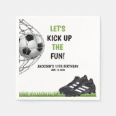 Let's Kick up the fun!, Fun Soccer Birthday Serviette (Vorderseite)