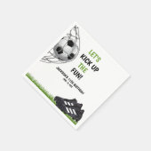 Let's Kick up the fun!, Fun Soccer Birthday Serviette (Ecke)