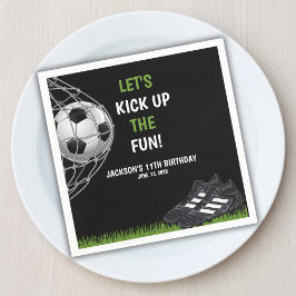 Let's Kick up the fun!, Fun Soccer Birthday Serviette