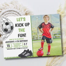 Let's Kick up the fun!, Funny Soccer Birthday