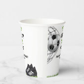 Let's Kick up the fun!, Funny Soccer Birthday Pappbecher (Rechts)