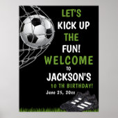 Let's Kick up the fun!, Funny Soccer Birthday Poster (Vorne)