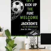 Let's Kick up the fun!, Funny Soccer Birthday Poster (Heimbüro)