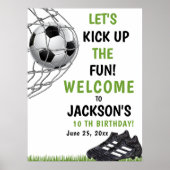 Let's Kick up the fun!, Funny Soccer Birthday Poster (Vorne)