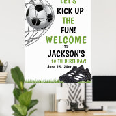 Let's Kick up the fun!, Funny Soccer Birthday Poster (Heimbüro)