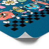 Let's Learn Today Retro Back To School Teacher Mot Poster (Ecke)