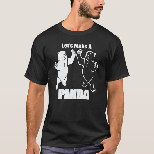 Let's Make A Panda Black And White Polar Bear Pan T-Shirt (Vorderseite)