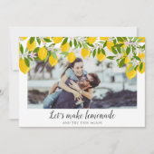 Lets Make Lemonade Change the Date Photo Einladung (Vorderseite)